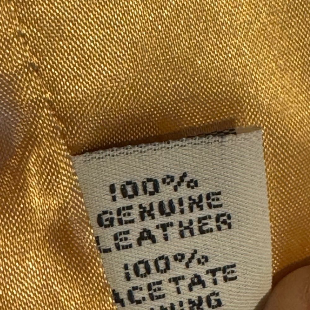 La‎ Nouvelle Renaissance Unisex XS %100 Leather Butter Yellow Jacket - Picture 10 of 14